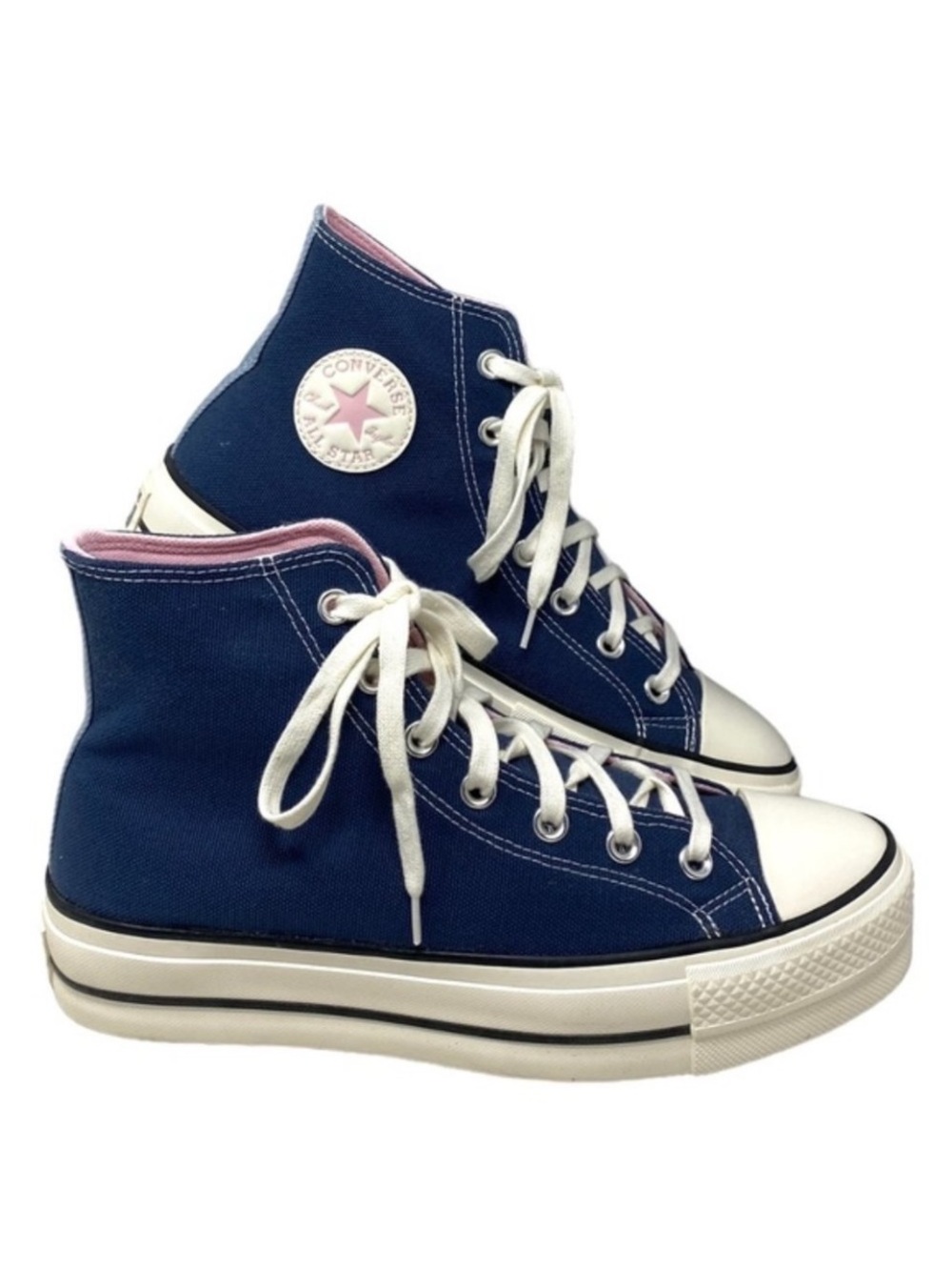 Converse Ctas Lift Platform Casual Sneaker Blue Pink Canvas Women's Size A03821C